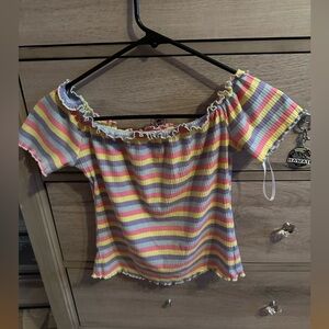 Striped Off-Shoulder Top